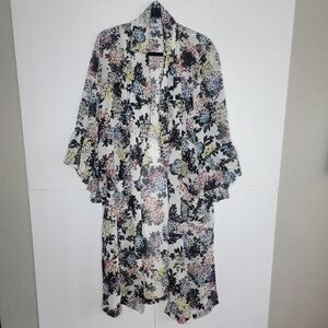 Westport Floral Sheer Duster Cardigan w/ Pockets – Missy XL